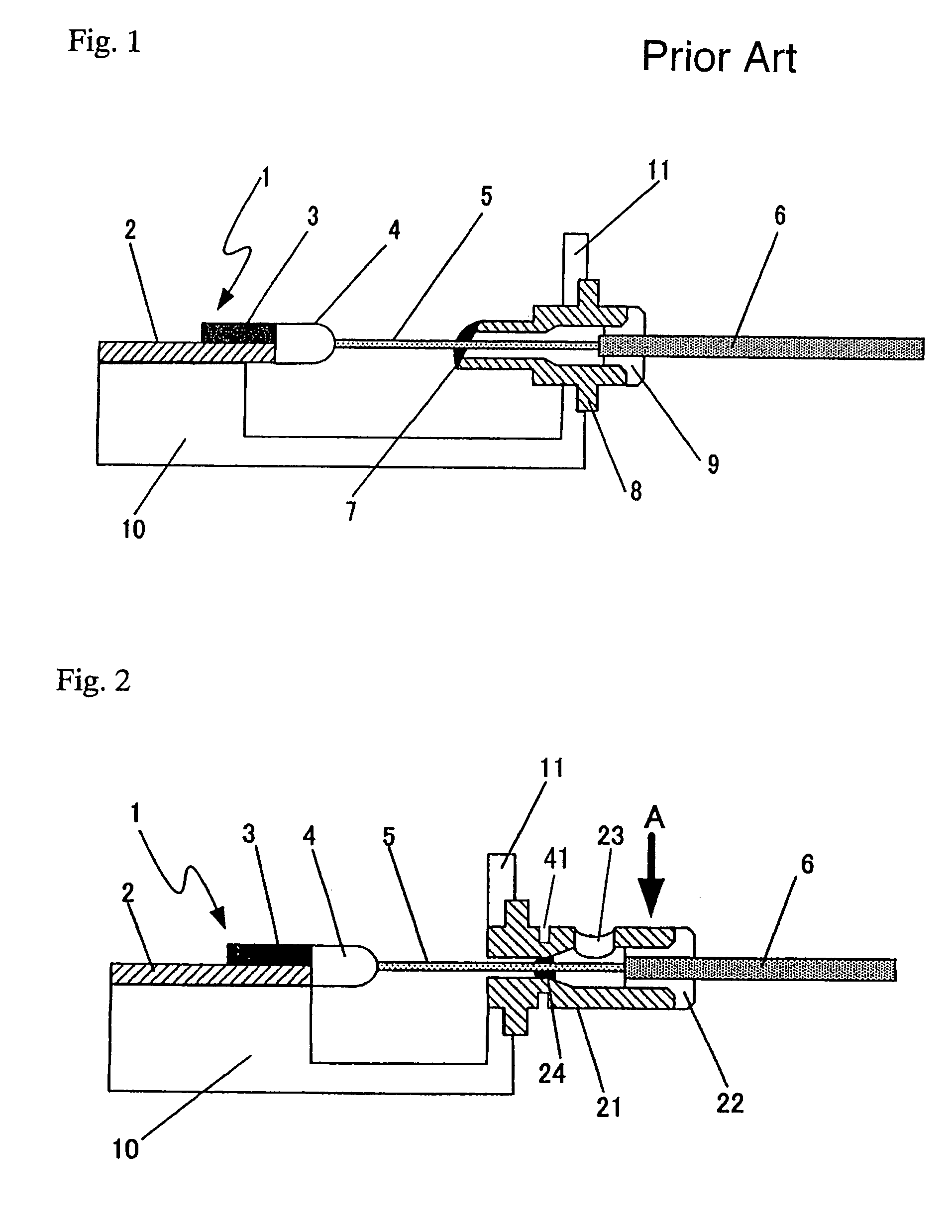 Method for fixation of optical fiber in optical device module, and fixation pipe