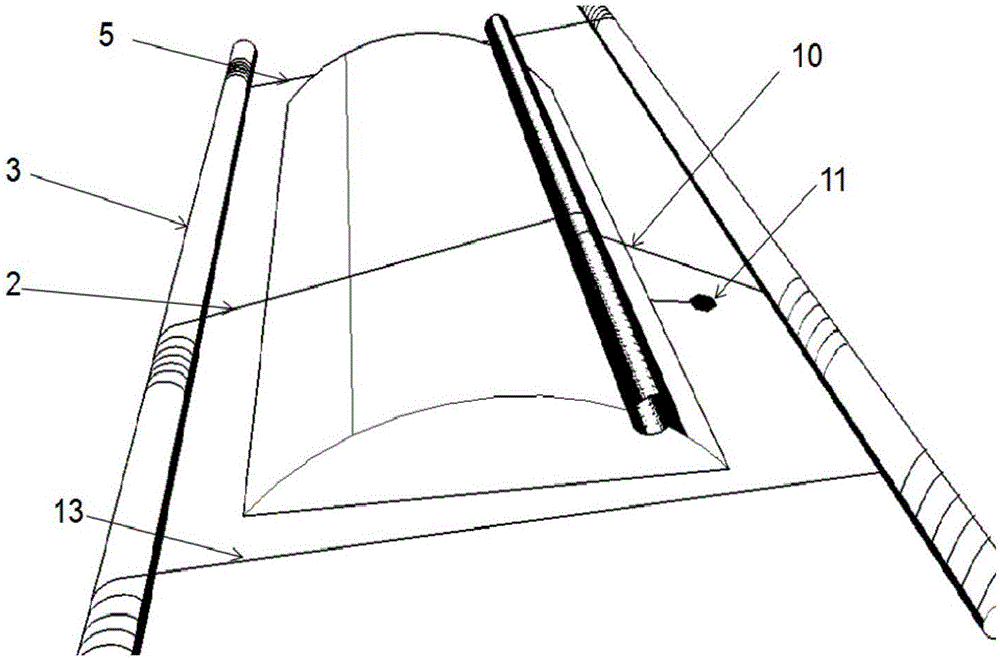 Arched shed heat-insulating quilt full-shed surface winding and unwinding device and using method thereof