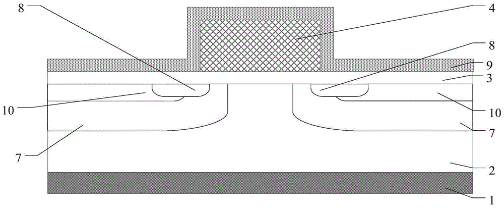 Plane type VDMOS production method