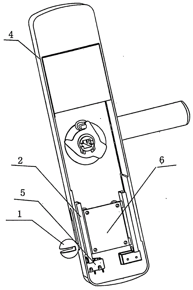 Double locking and electricity obtaining structure for door lock