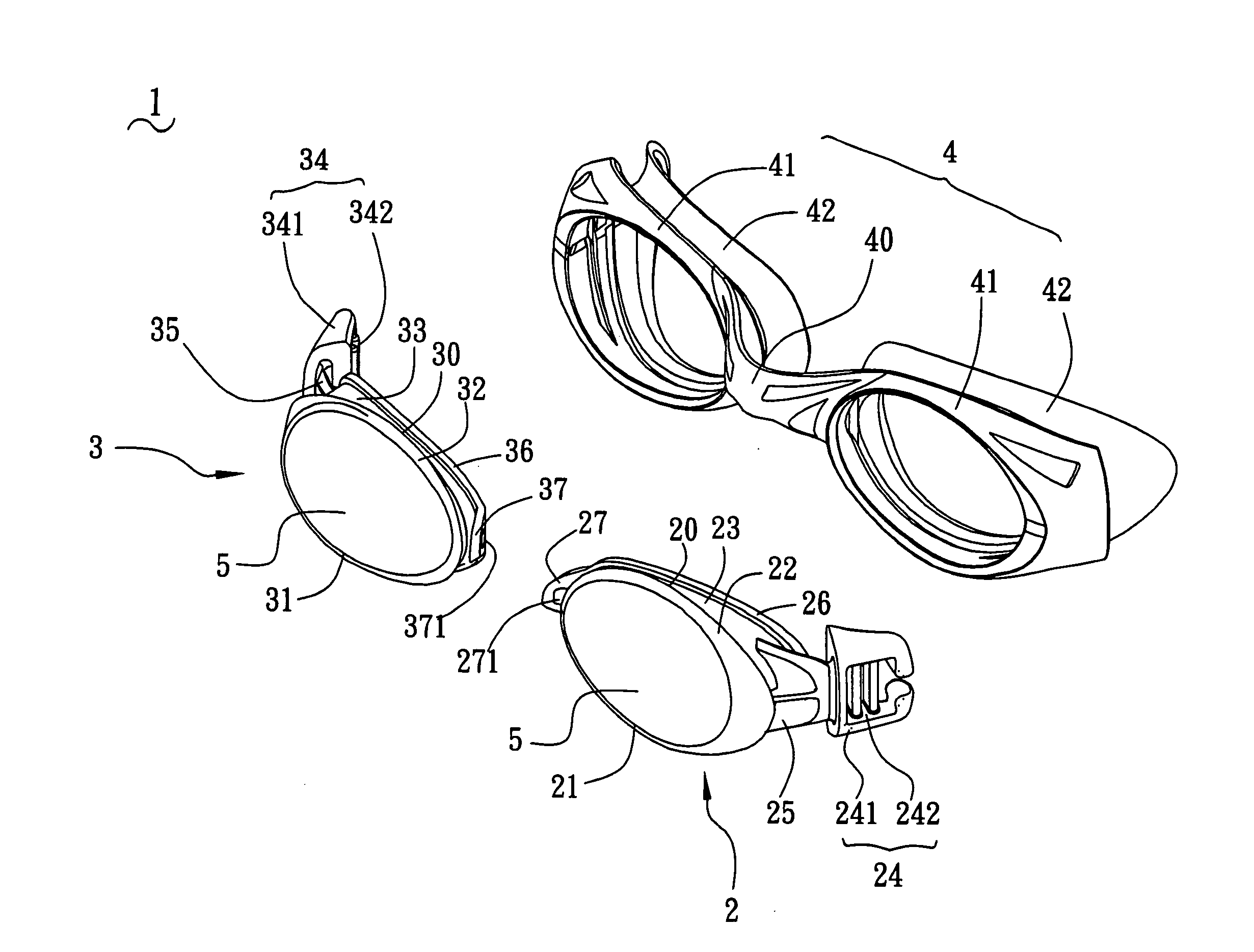 Swimming goggles