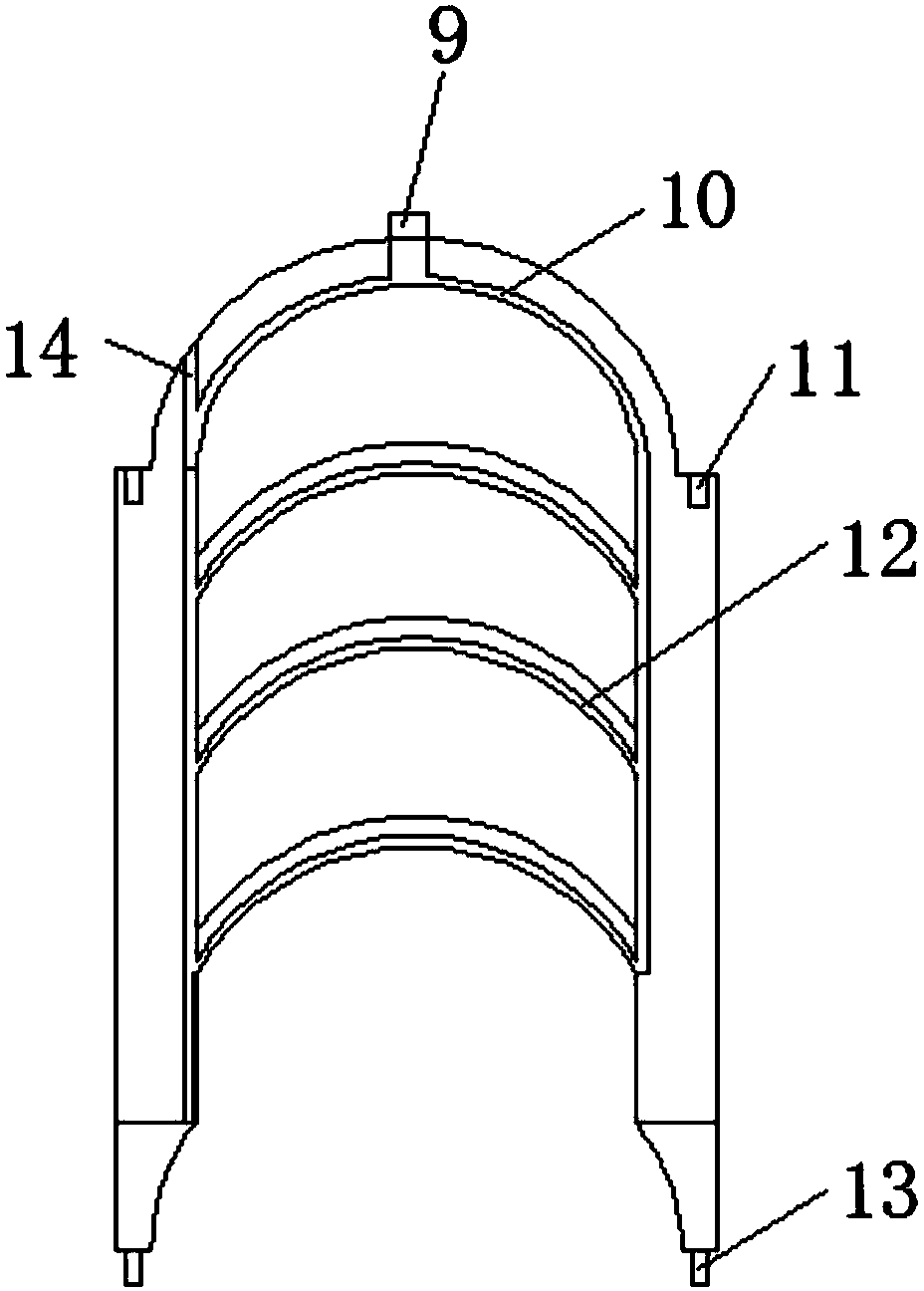 Arched slope device for preventing water and soil loss