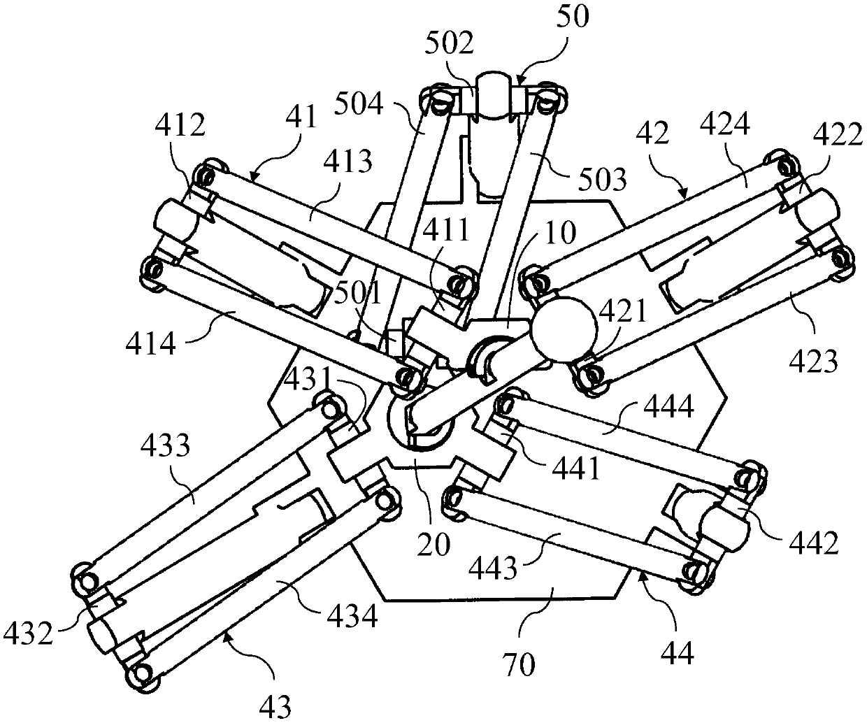 Multi-degree-of-freedom parallel mechanism