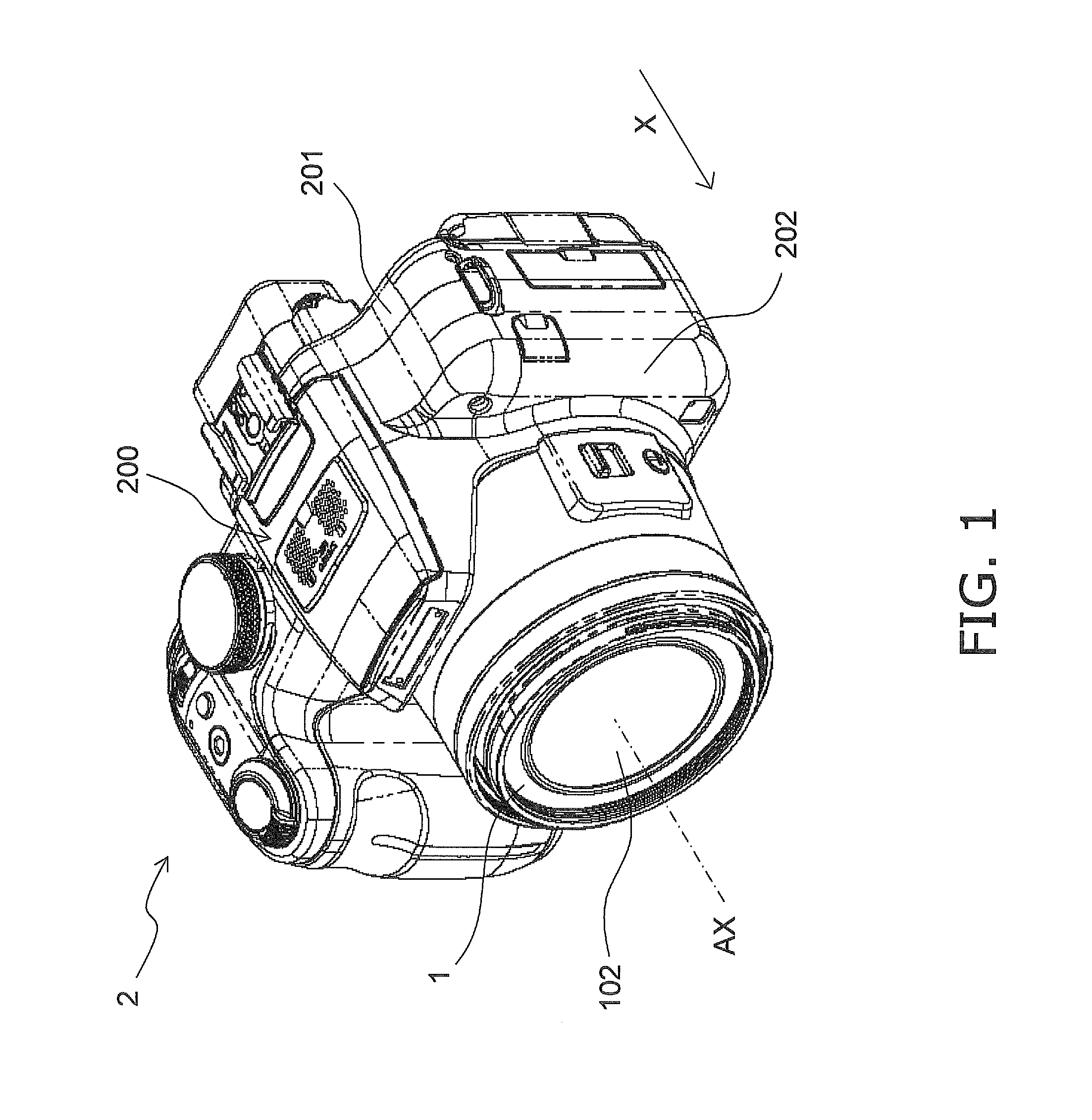 Lens barrel support structure and optical device