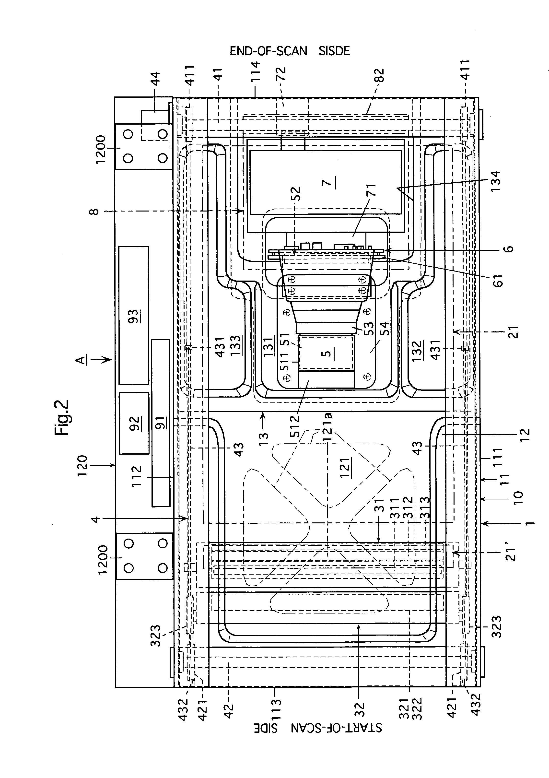 Box for image reading apparatus, image reading apparatus and image forming apparatus