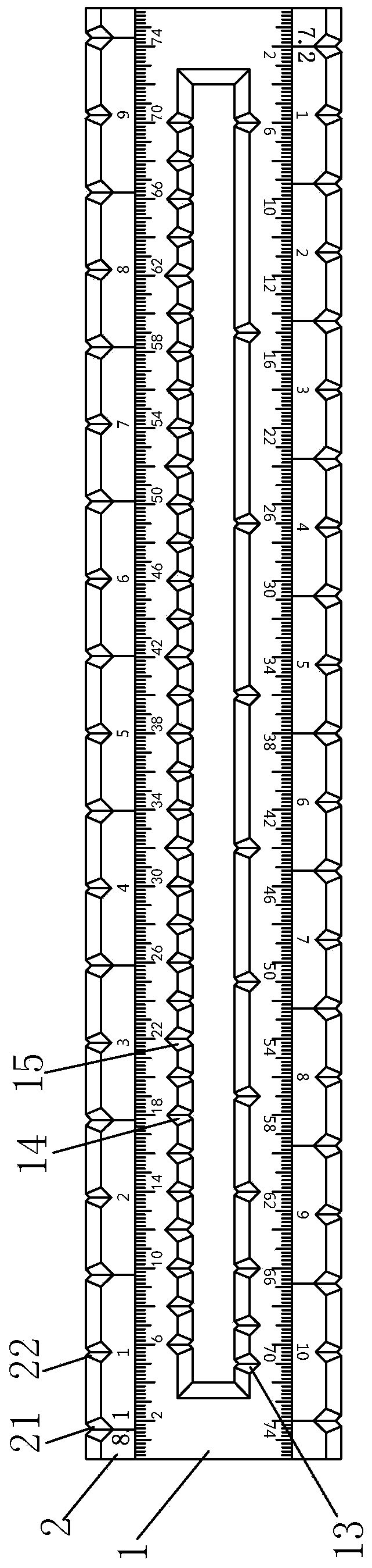 Line segment ruler for drawing