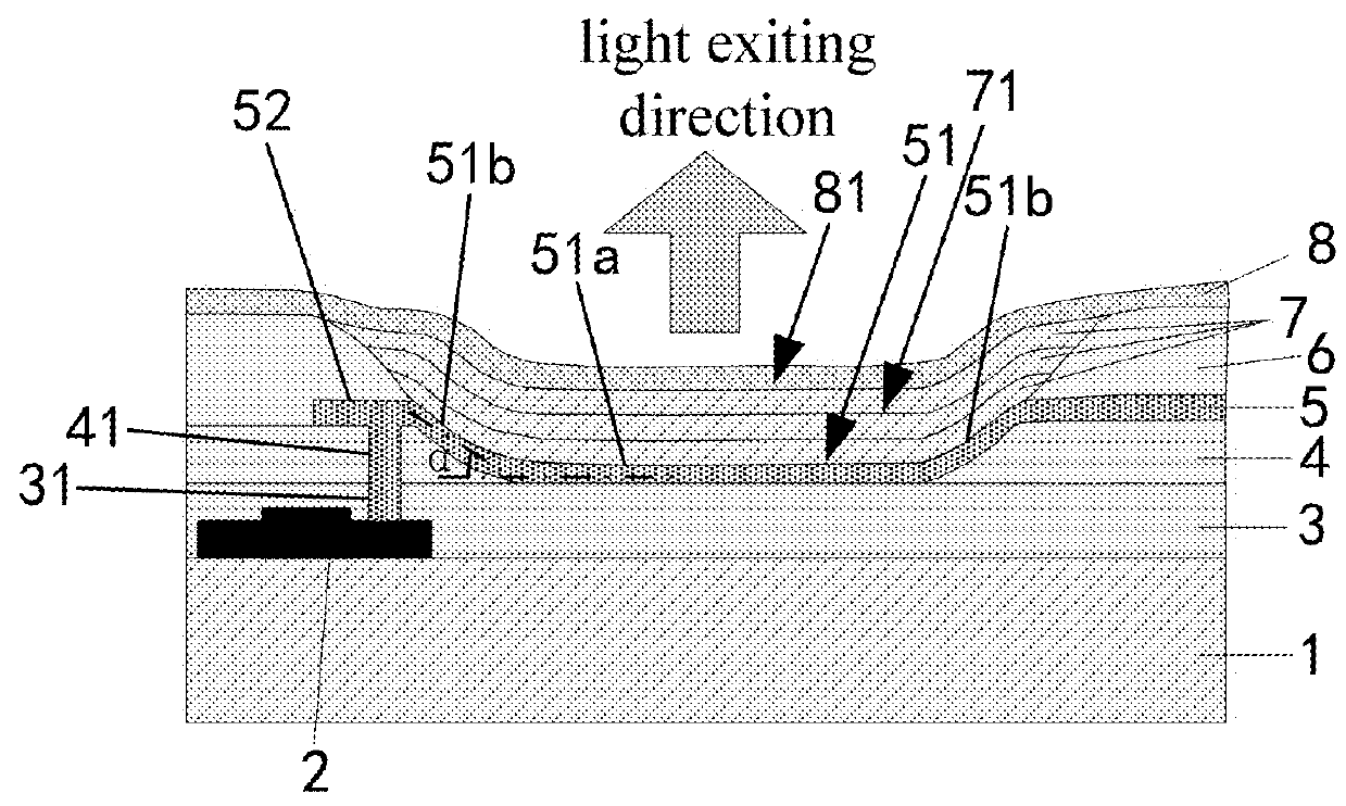 Top-emitting OLED device and method of manufacturing the same, display device