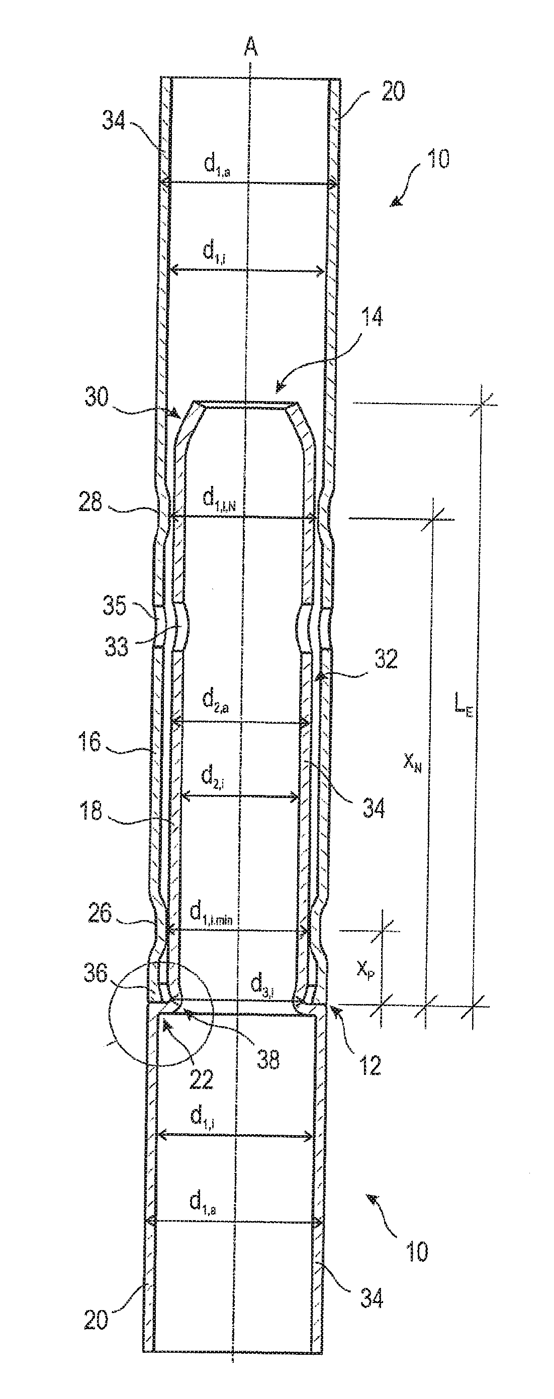Scaffolding pipe of a structural scaffolding system and scaffolding element