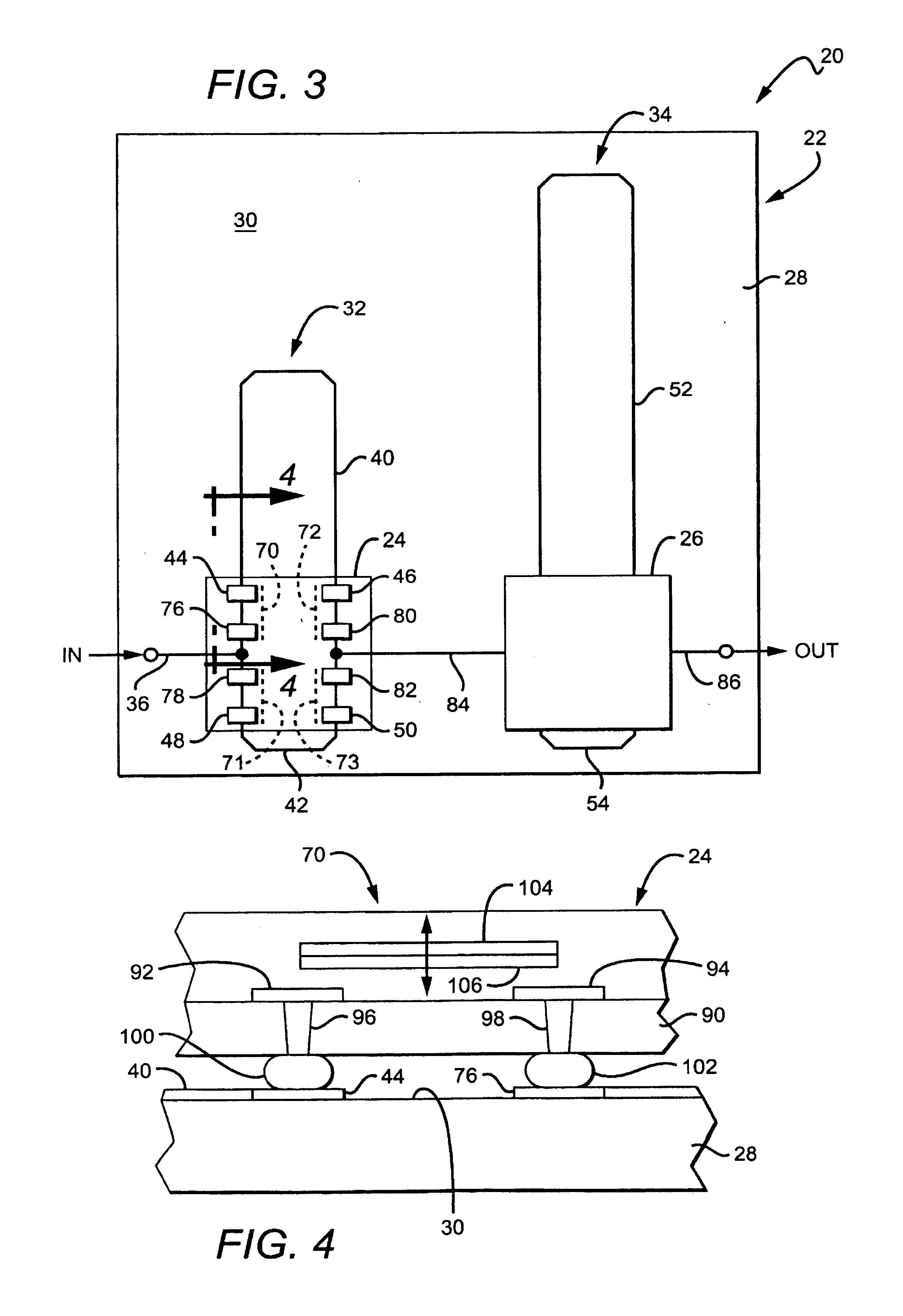Low loss RF phase shifter with flip-chip mounted MEMS interconnection