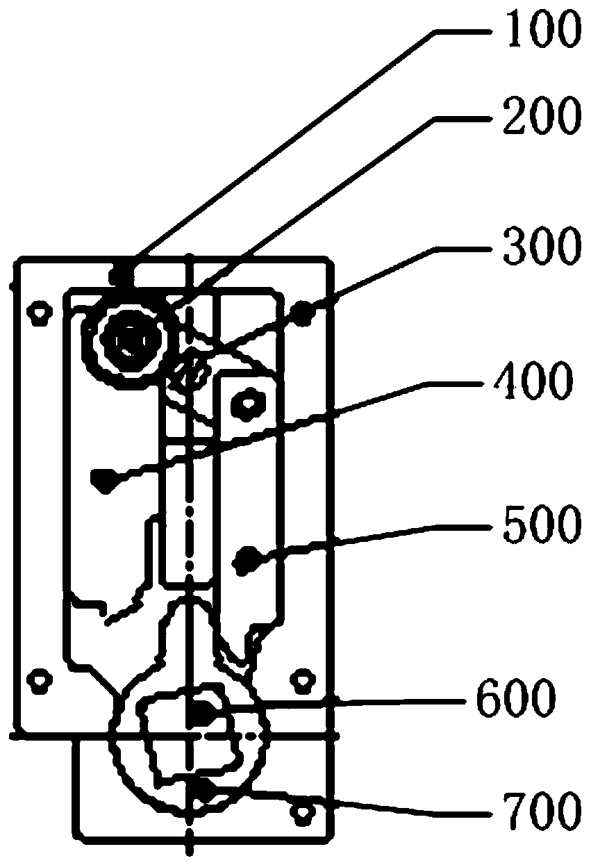 Novel three-station knife switch switching operation device mechanism