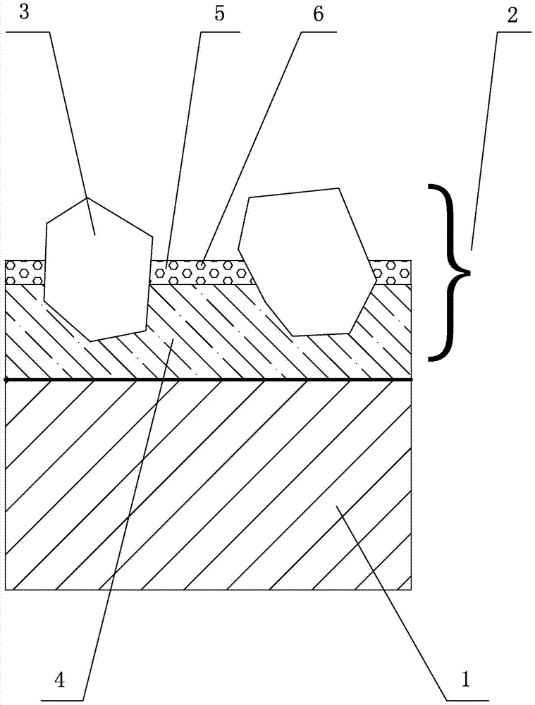 Diamond cutting tool with composite structure coating and manufacturing method thereof