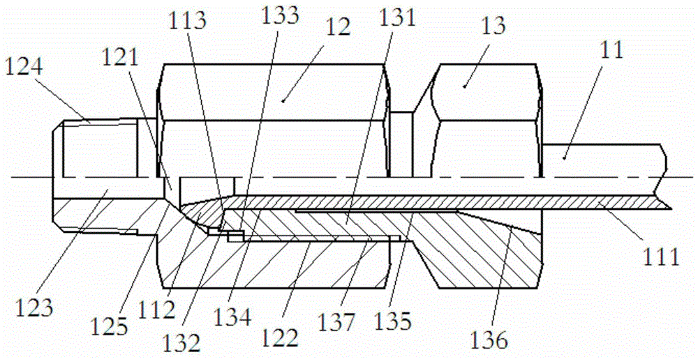 Nozzle, hard pipe joint structure, and device and method for nipple processing