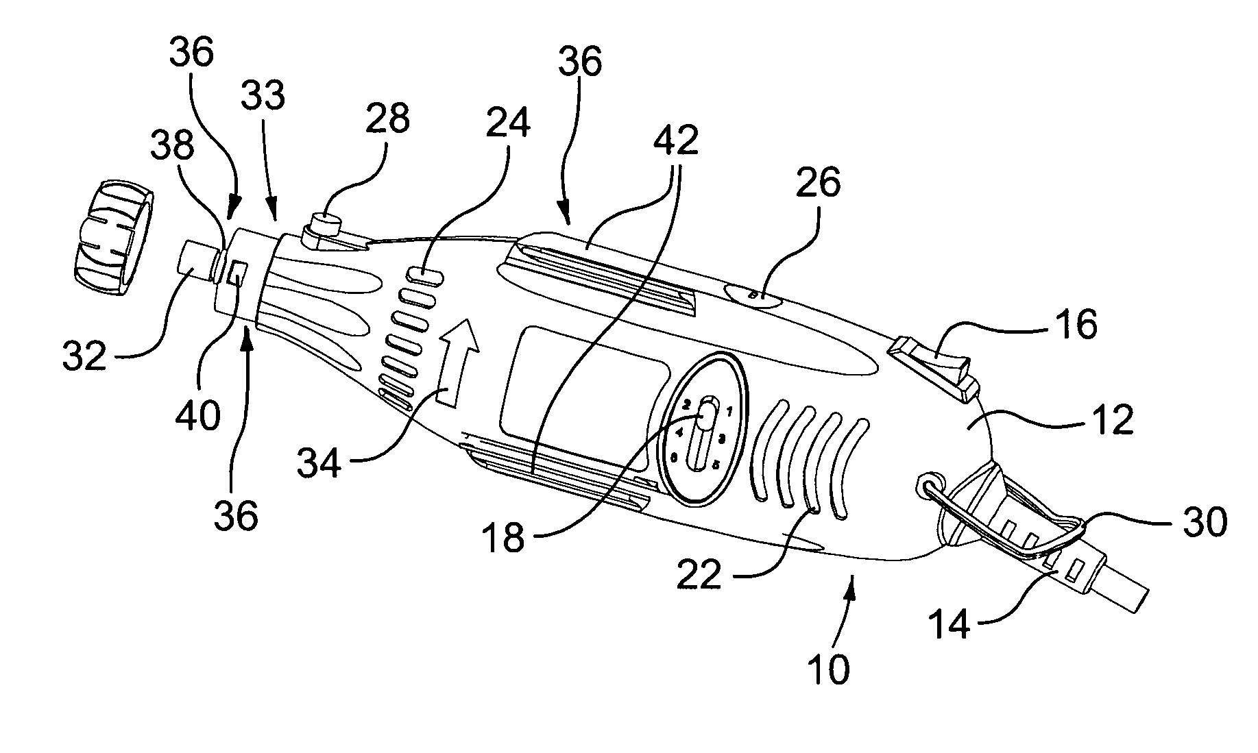 Rotary tool with quick connect means and attachments thereto