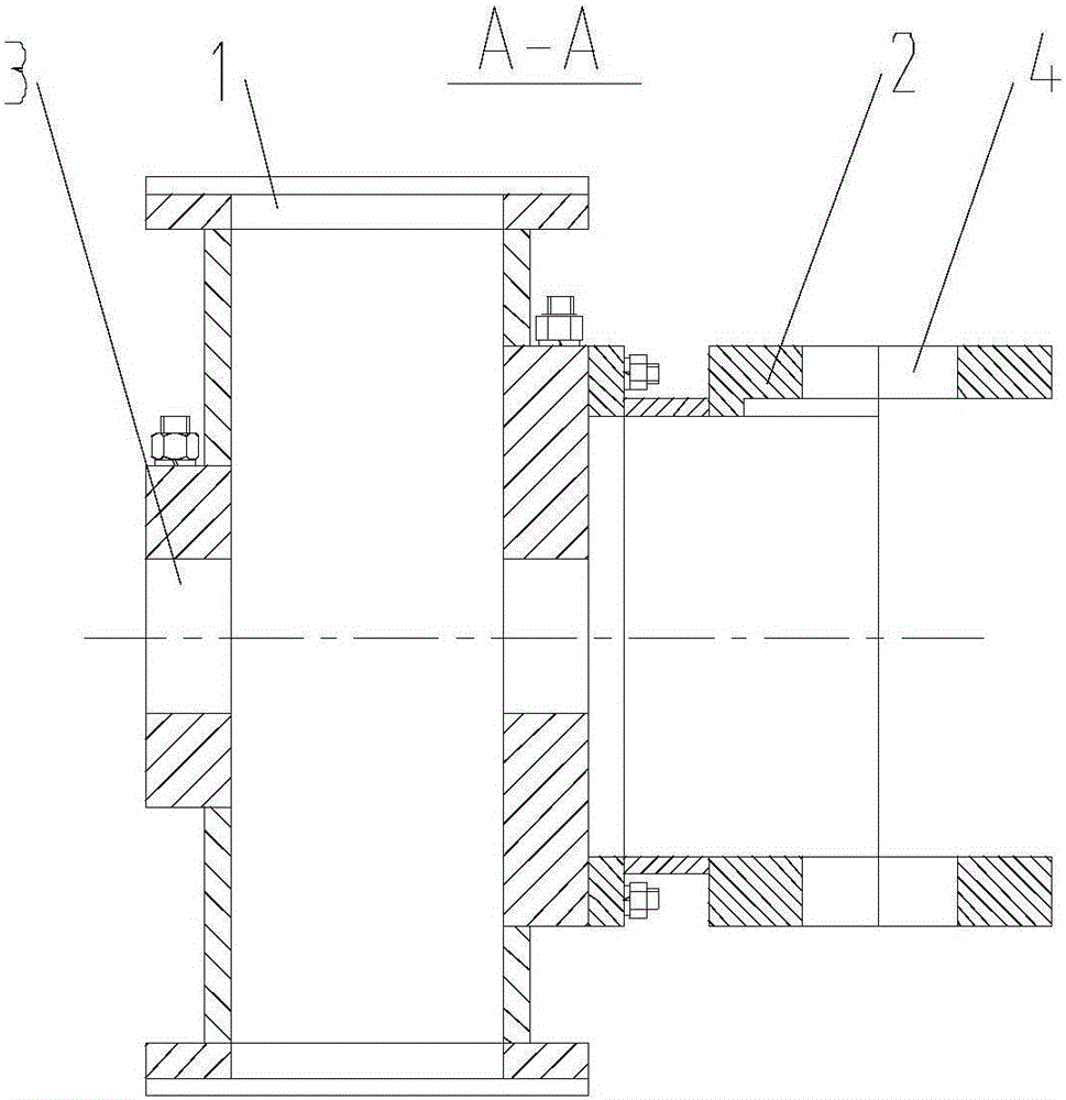 Machining clamp of output shaft of gear case of four-needle-plate opposite-stabbing needle machine