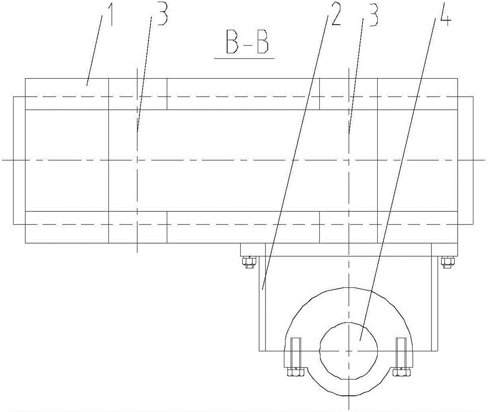 Machining clamp of output shaft of gear case of four-needle-plate opposite-stabbing needle machine