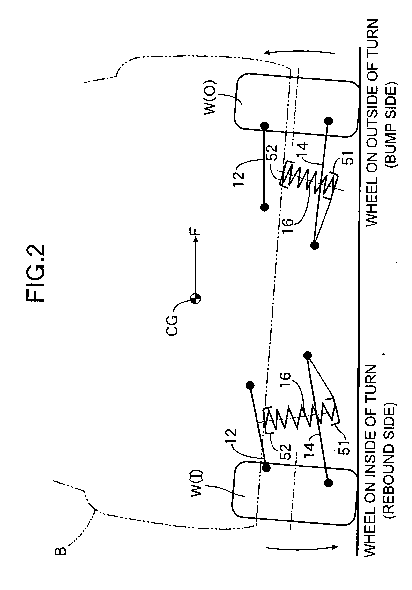 Suspension device for motor vehicle