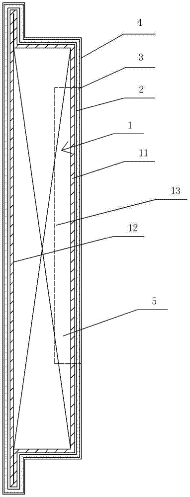 Anti-theft door decorated with thin wood veneer line frame and its production process