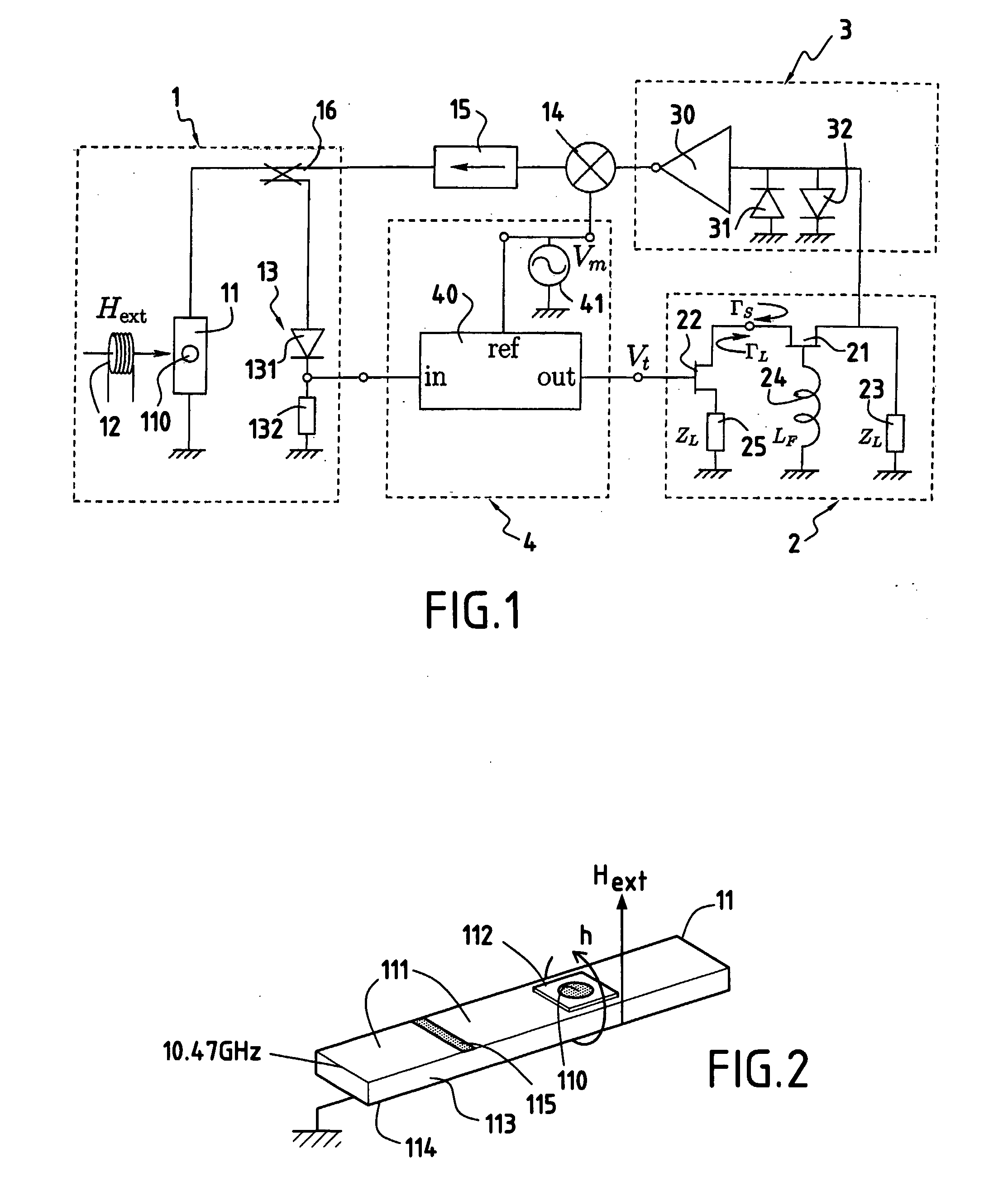 Microwave Oscillator Tuned With a Ferromagnetic Thin Film