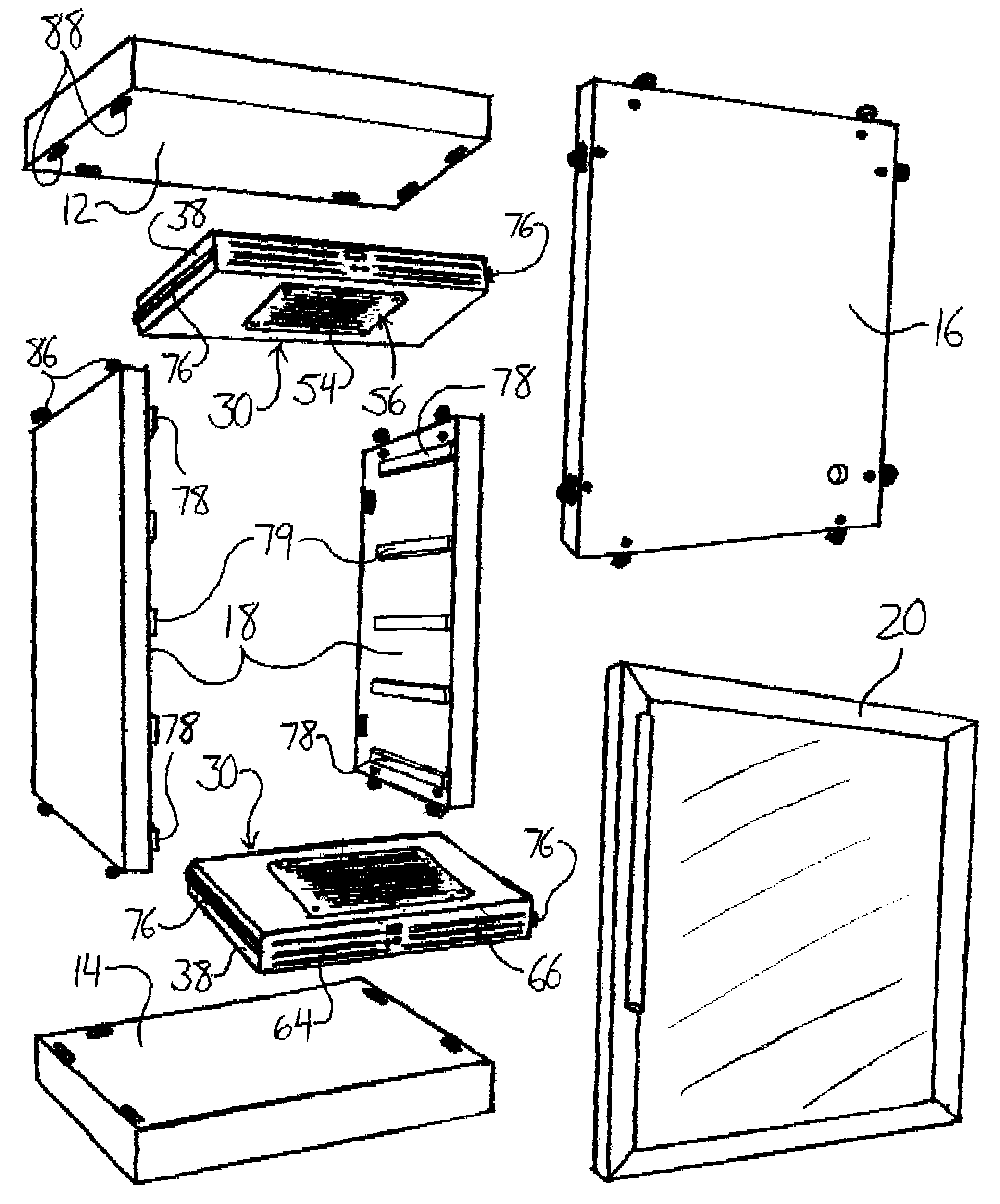 Refrigerated cabinet and cooling module for same