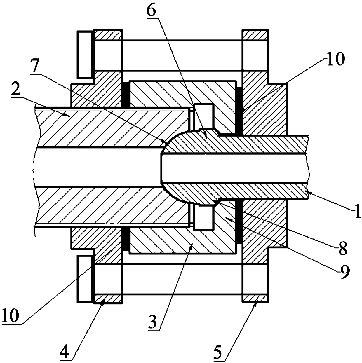 Dual sealing device for high-pressure pipeline in automobile engine