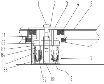 Double-sealing structure for access door cover of upper box body of bag-type dust collector