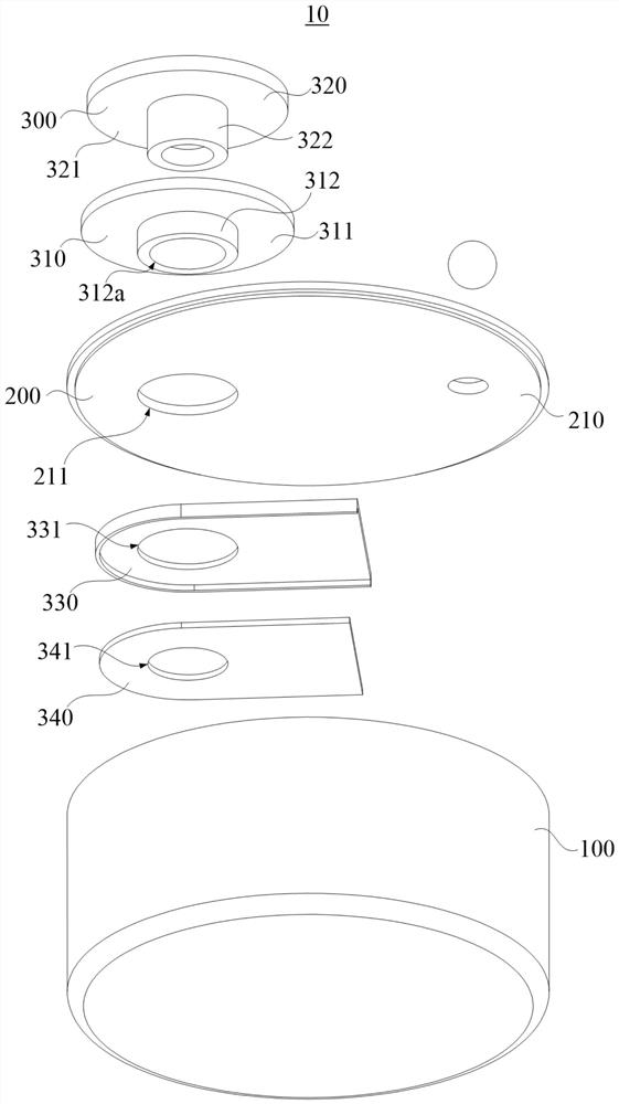 Button cell packaging structure and button cell