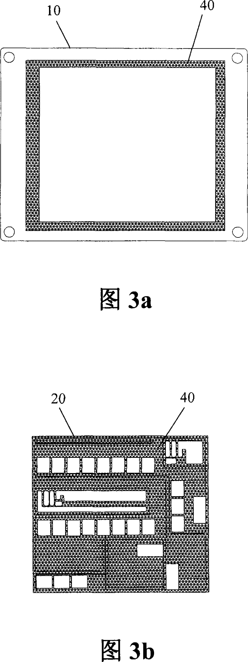 Three-layer stereo power encapsulation method and structure