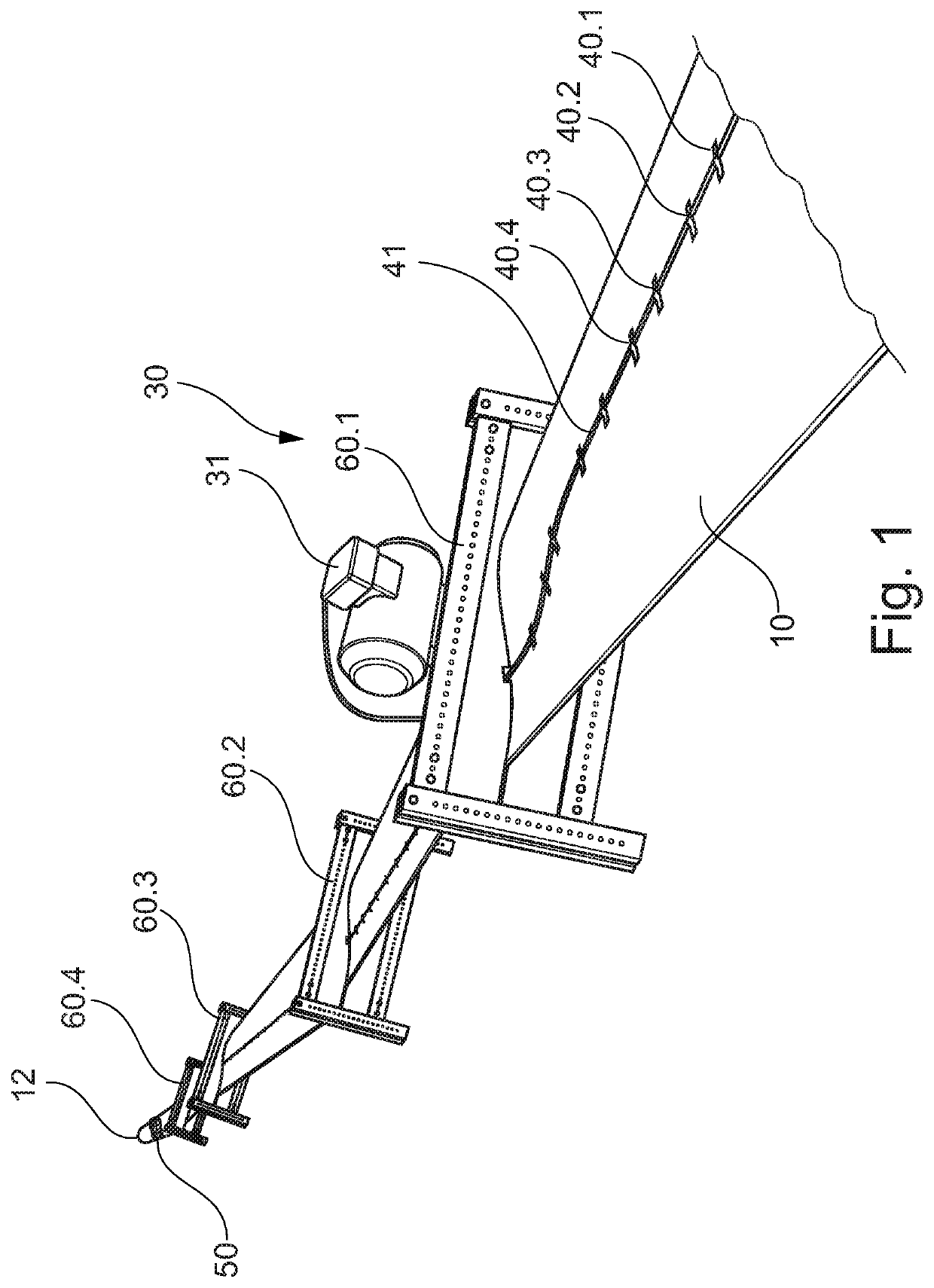 System, testing assembly and method for fatigue testing a wind turbine blade