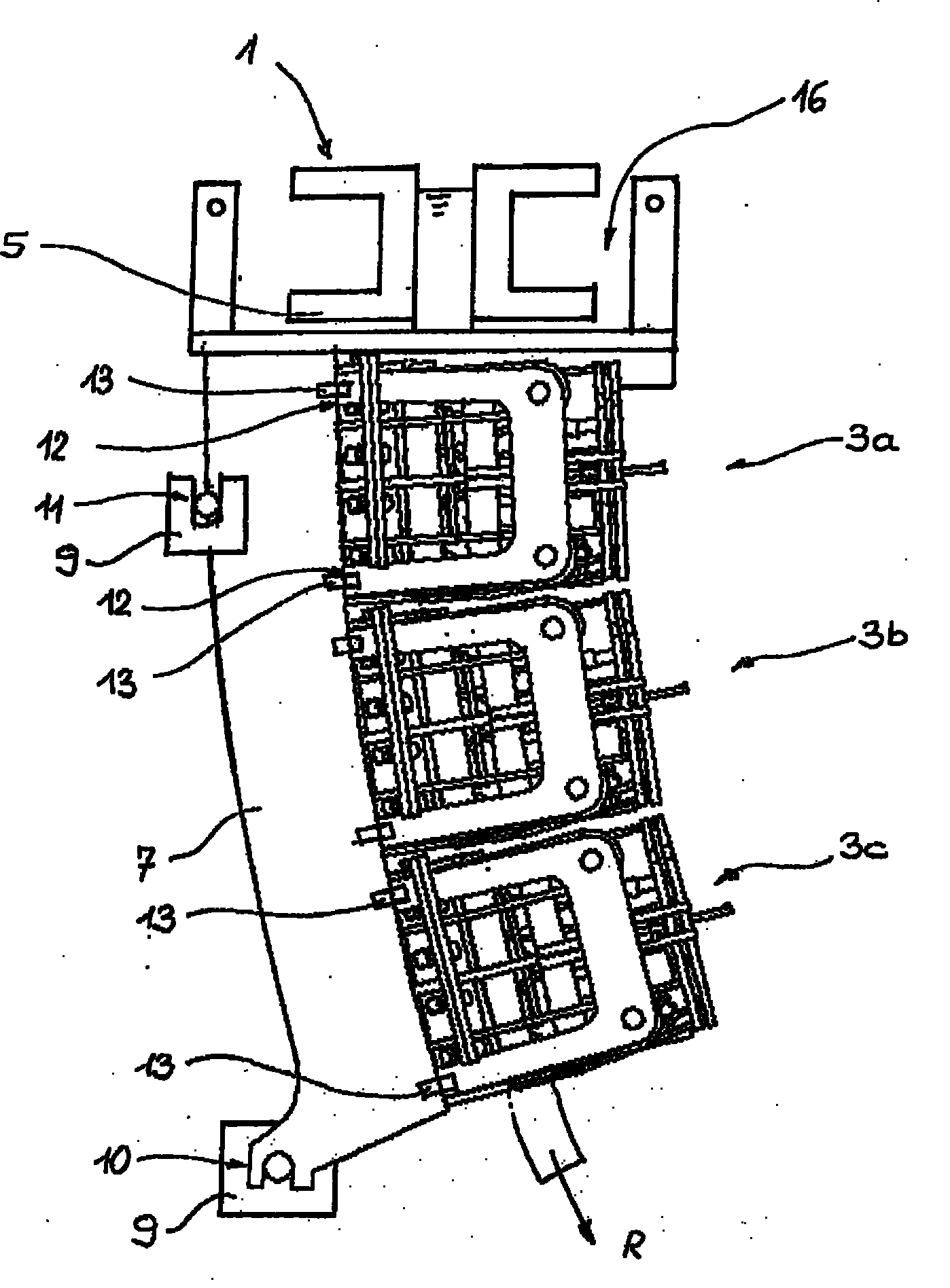 Continuous casting system for casting a metal strand having a billet or bloom cross-section