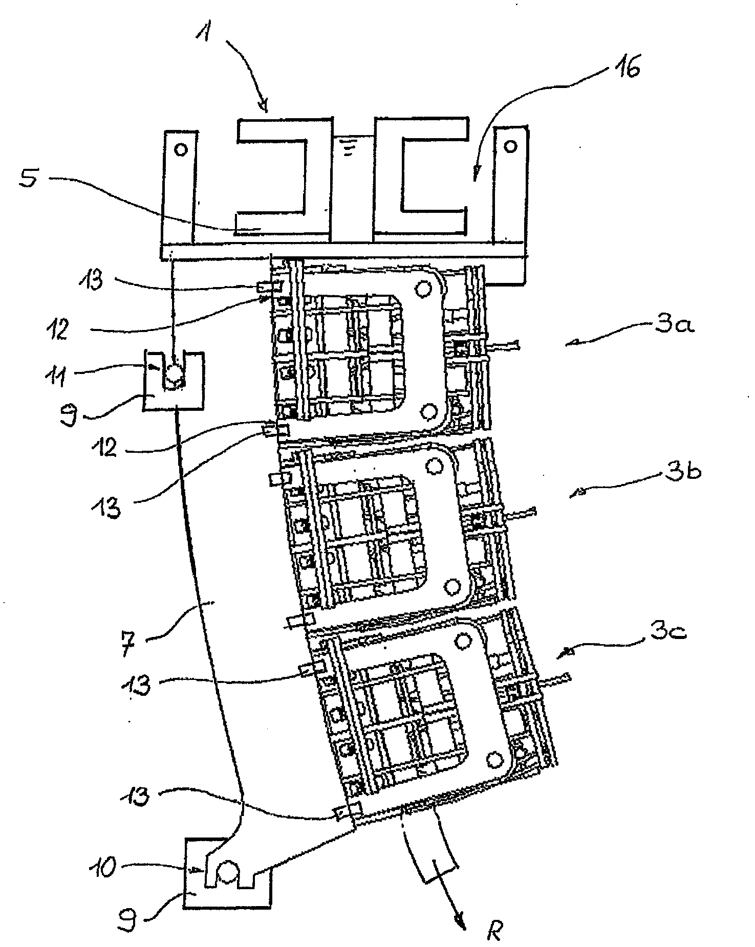 Continuous casting system for casting a metal strand having a billet or bloom cross-section