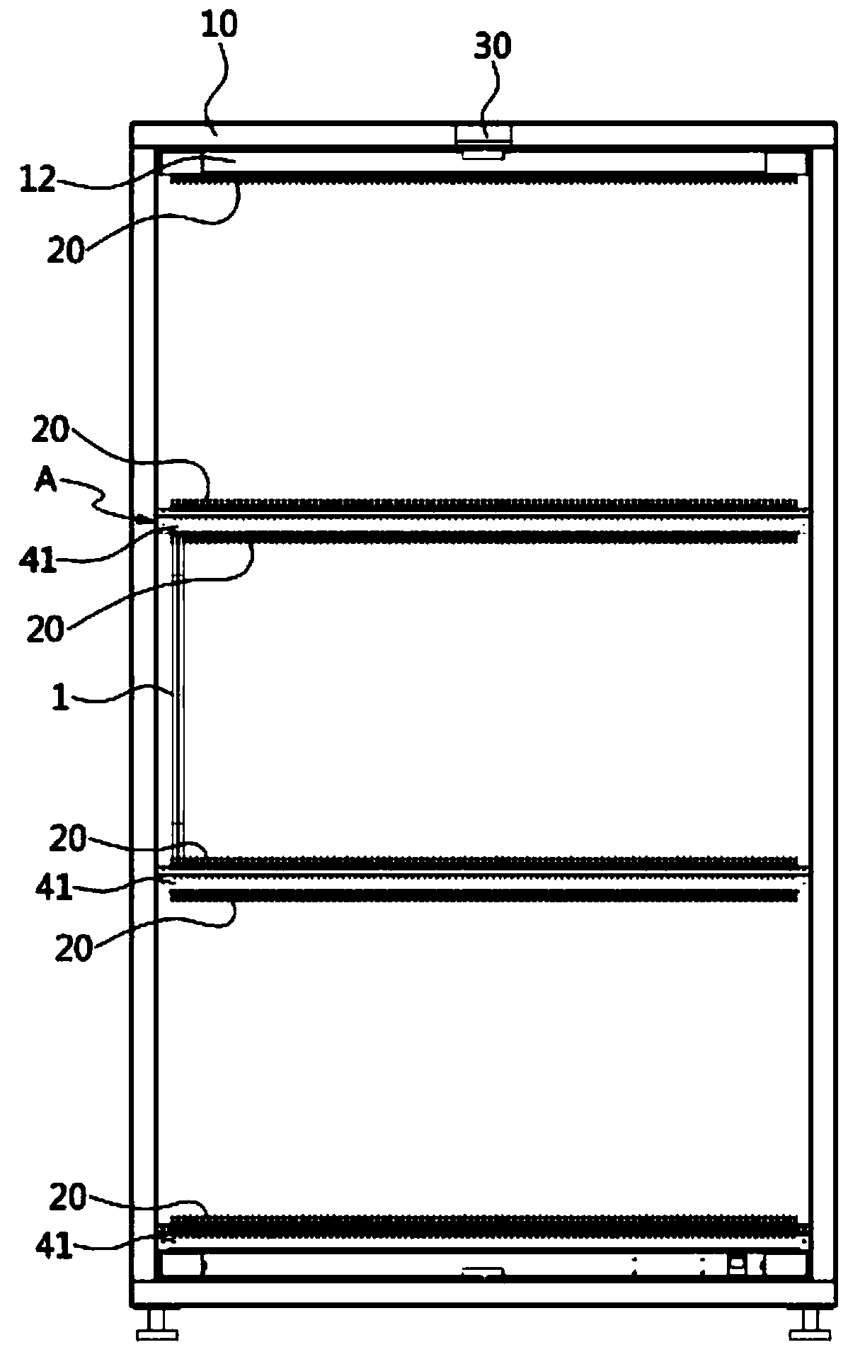 Storage box for print screen units