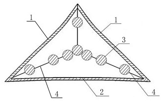 A flow-balanced energy-saving triangular air supply port and a method for determining the structure of the air supply port