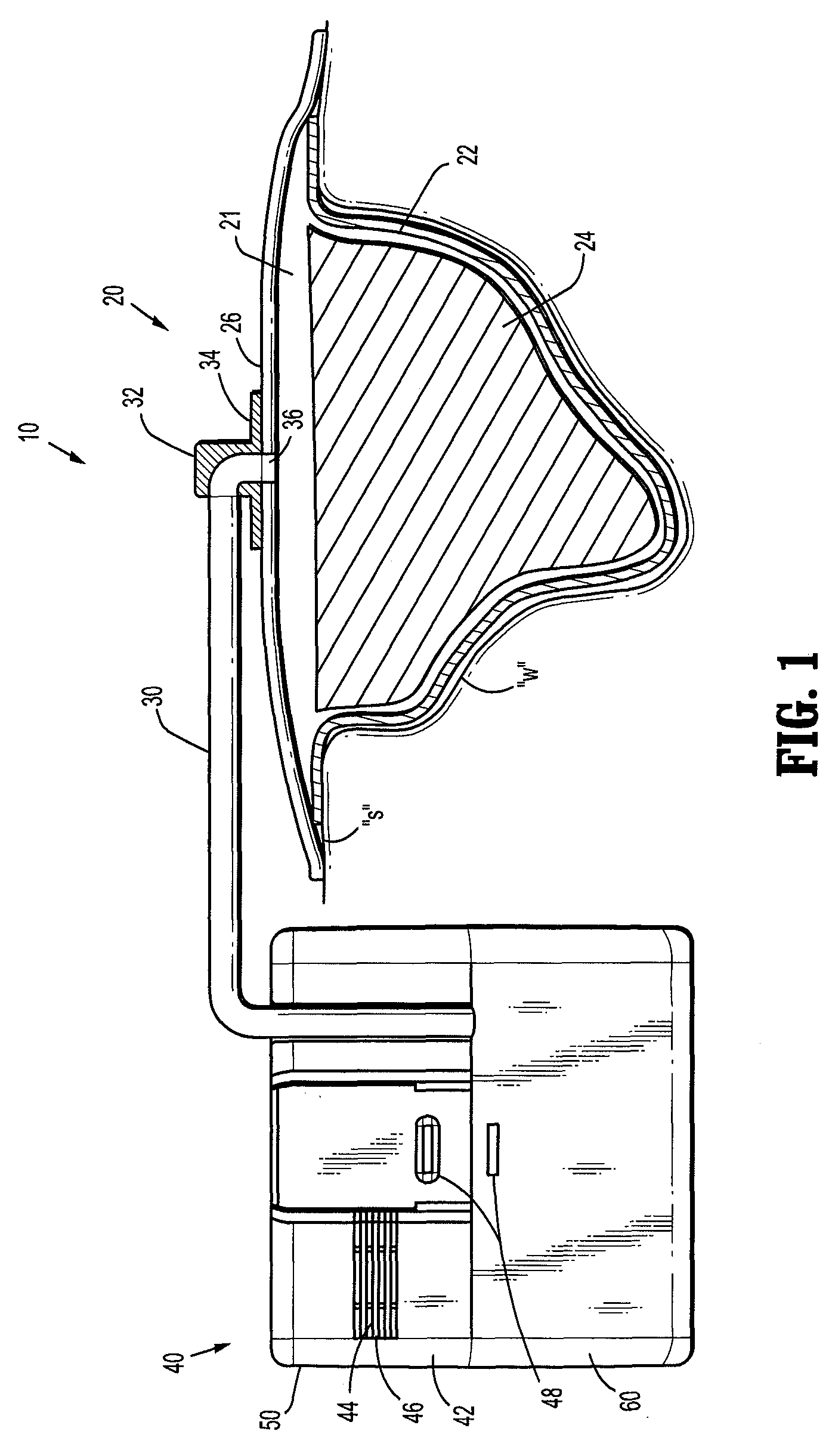 Canister for receiving wound exudate in a negative pressure therapy system