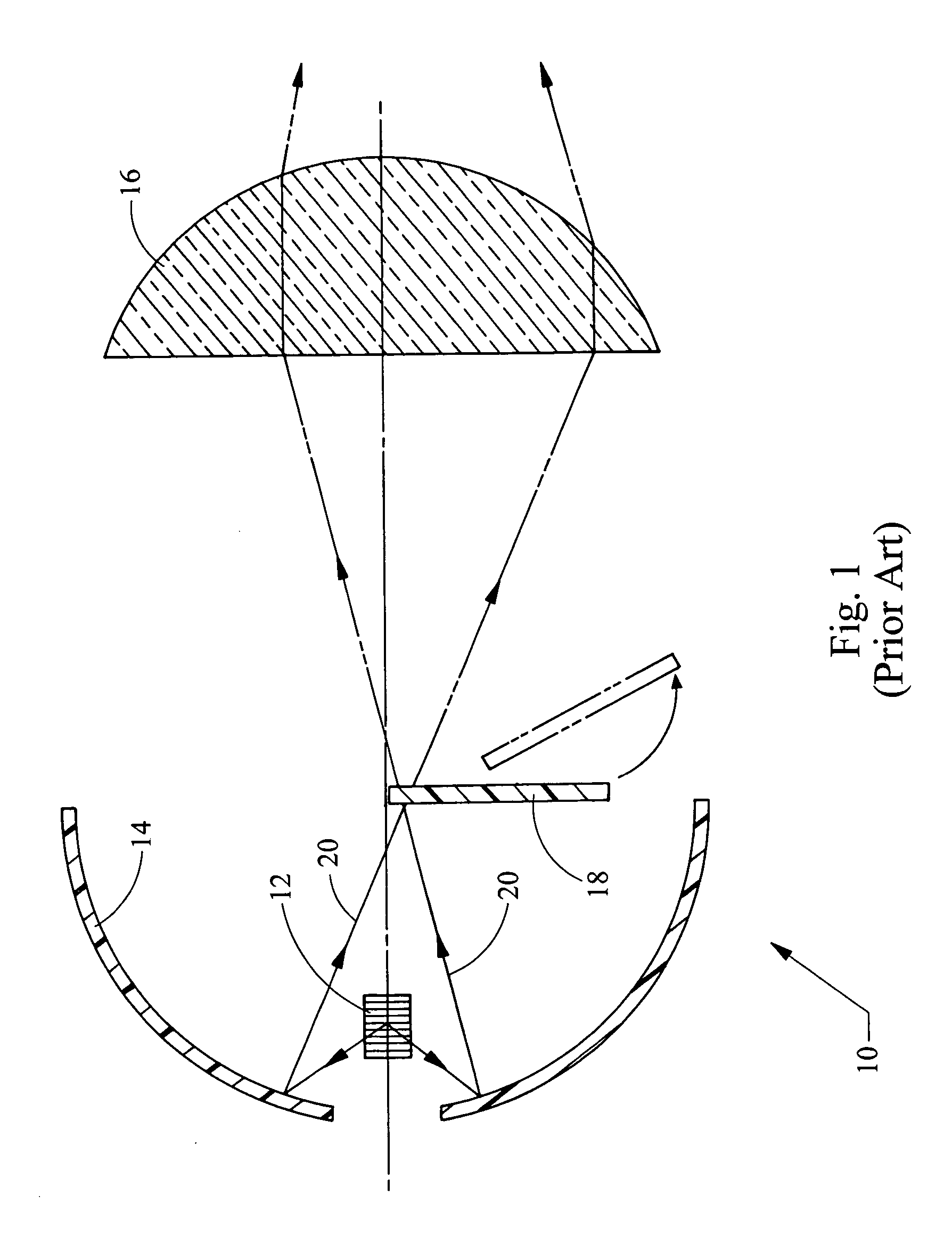 Multi-focal lens for bi-functional headlamp