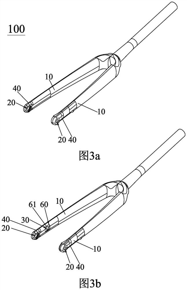 Weight reduction method for carbon fiber front fork or carbon fiber frame