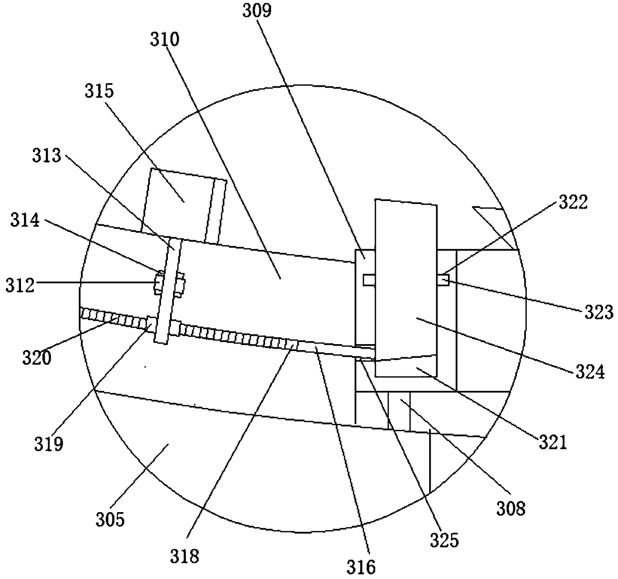 Multi-station pot bottom carbon ash scrubbing device with rhythm discharging function