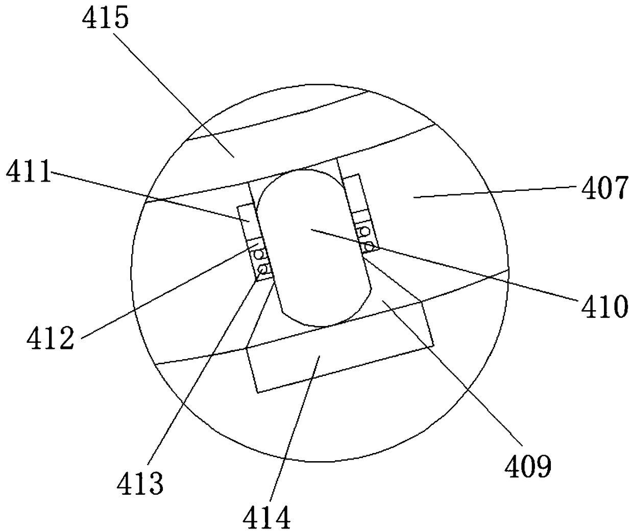 Multi-station pot bottom carbon ash scrubbing device with rhythm discharging function