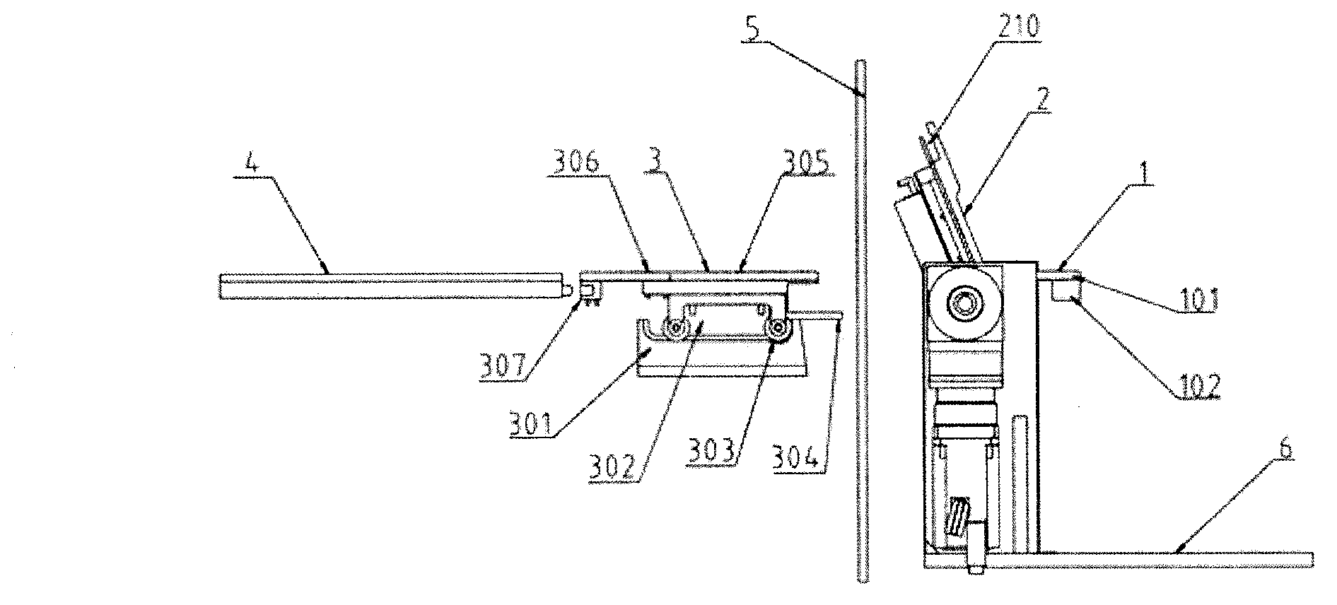 Three-section type butt-joint device