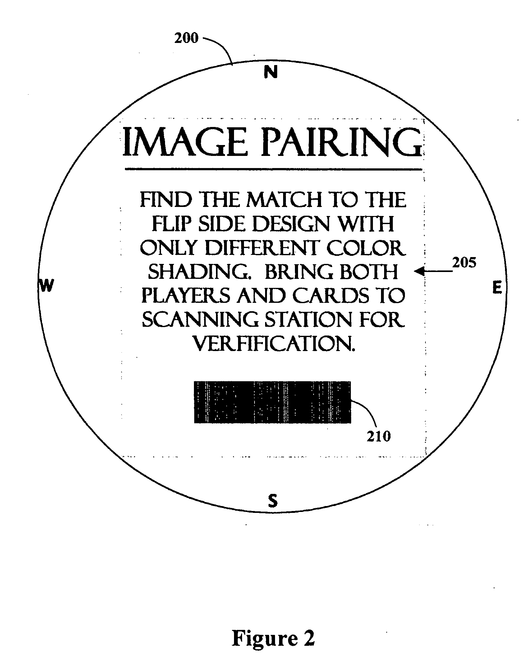 Design matching game with bar code for confirmation