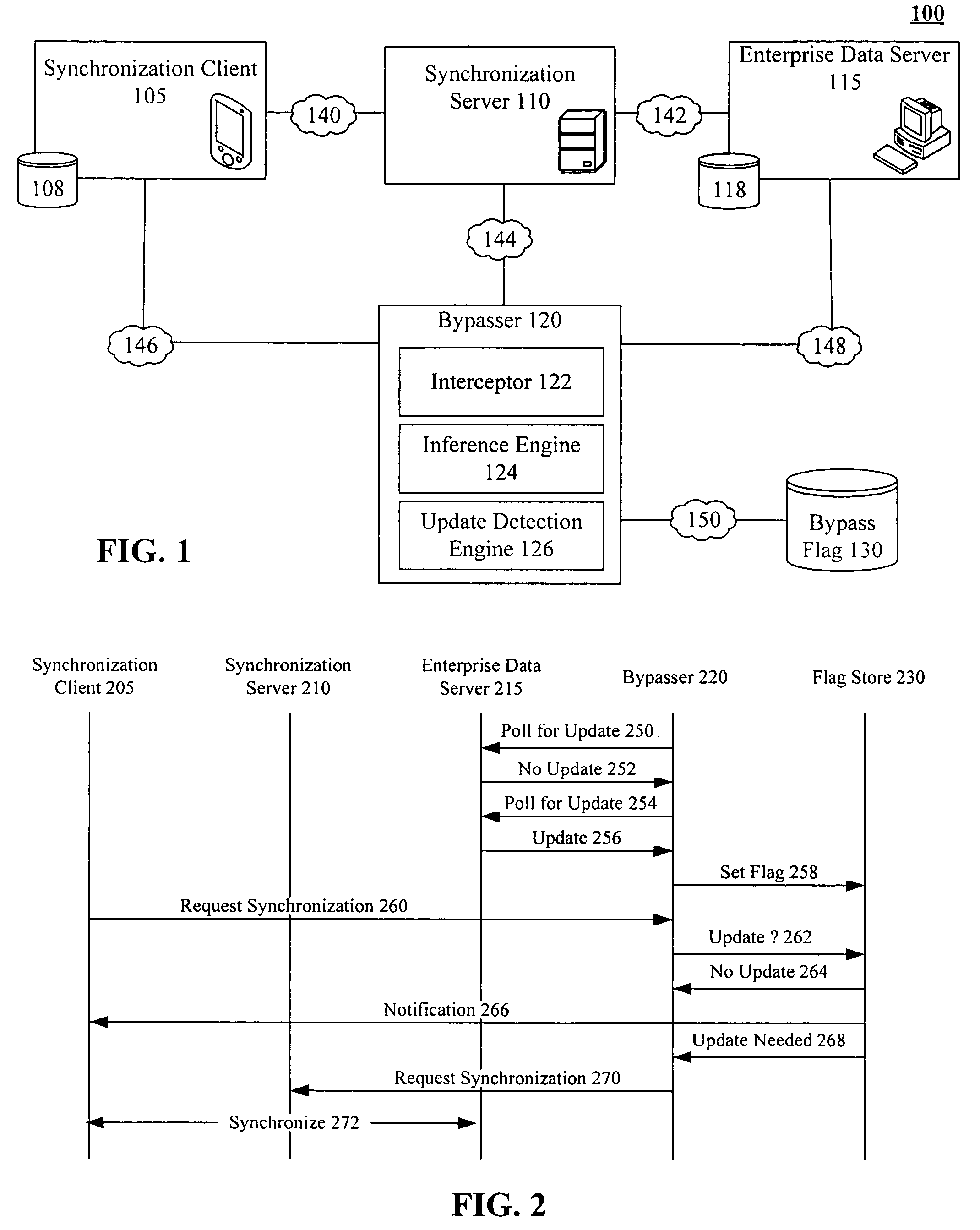 Bypassing an intermediate synchronization server of a three tiered synchronization system