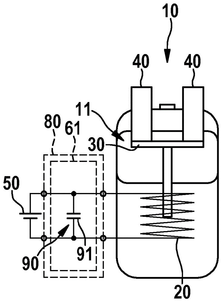 Battery system having a battery which can be connected by at least one of its high-voltage terminals via a contactor, and method for switching such a contactor