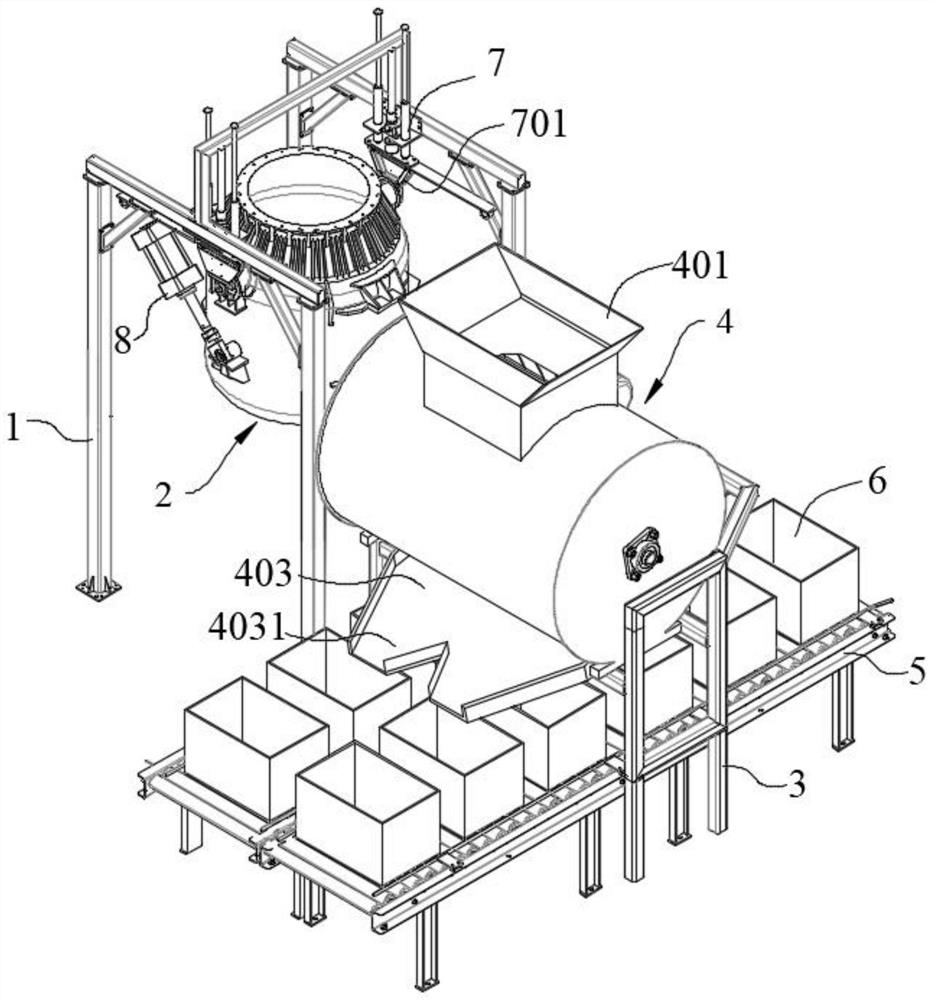 Material distribution type aluminum ingot pouring forming mold and pouring method