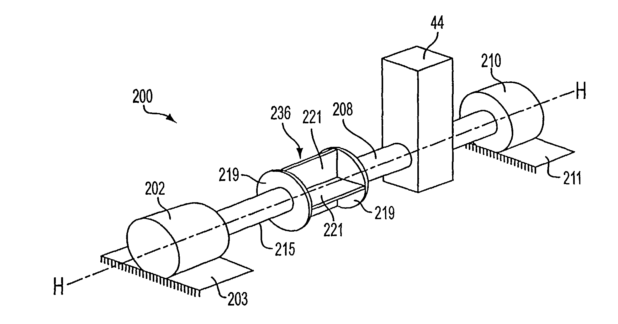 Force feedback device including non-rigid coupling