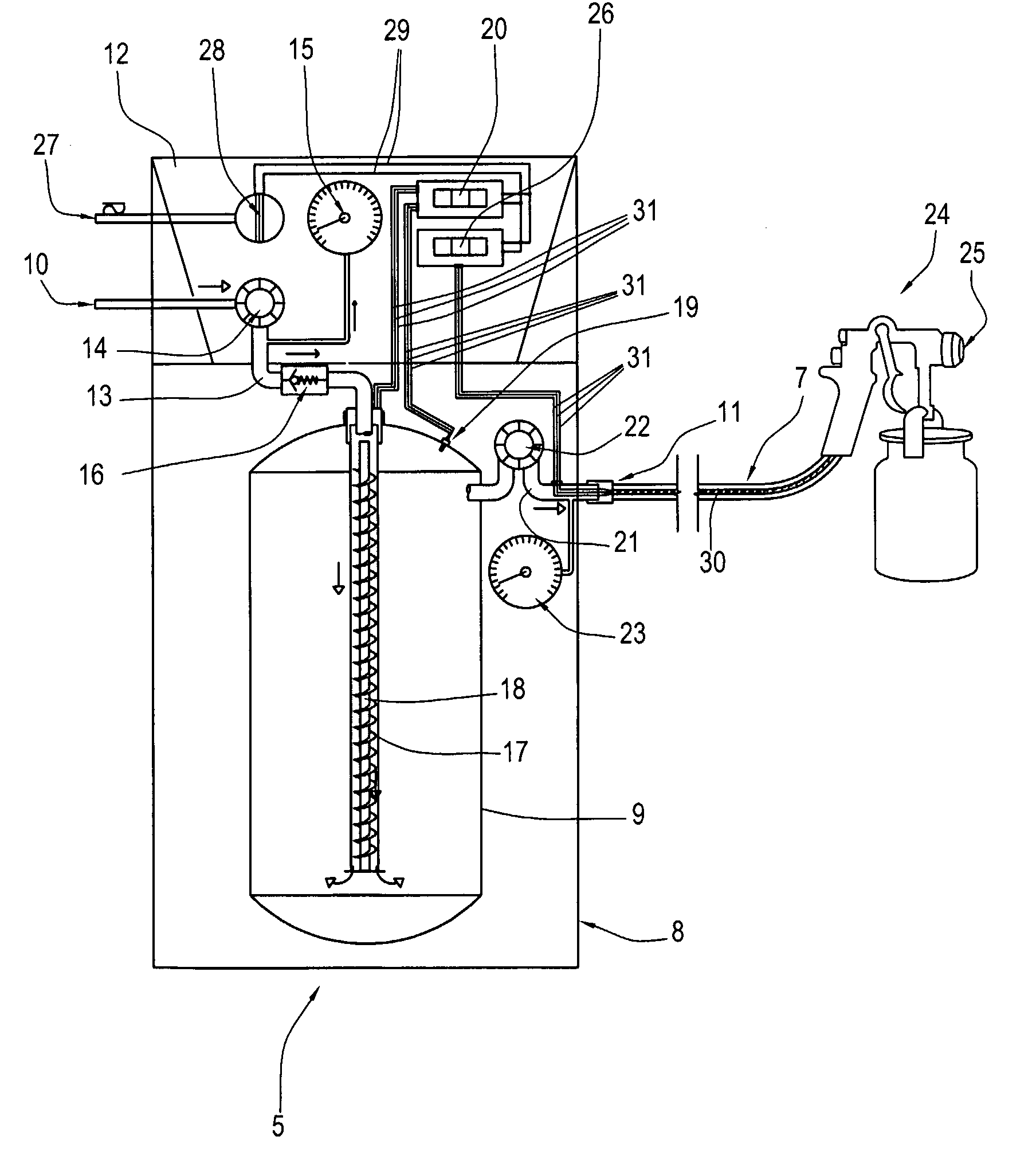 Heated spray painting system