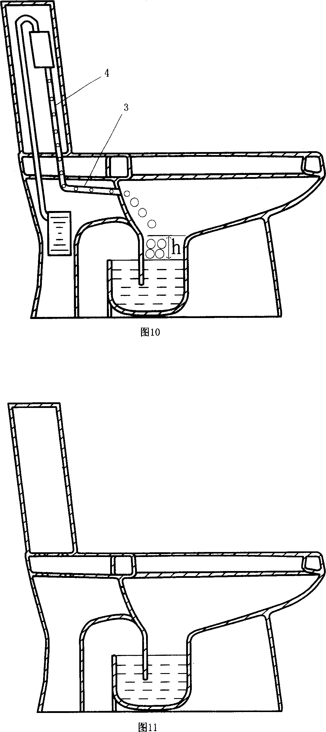 Toilet of foam water-saving diodour antiplash and antifouling