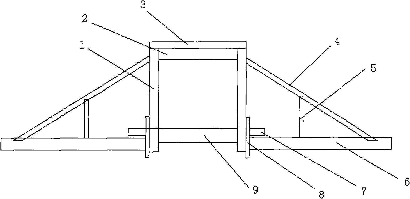Supporting frame of wood roof