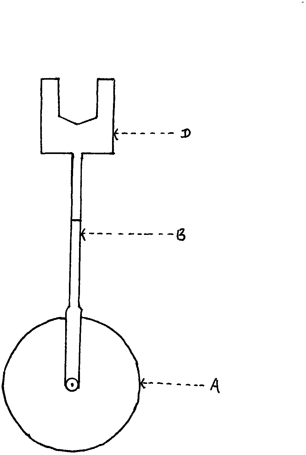 Emergency wheel applied to two-wheel motor vehicle