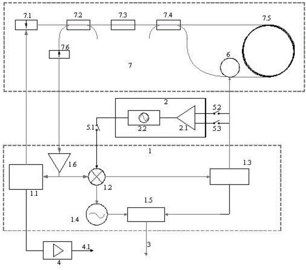 Self-detecting circuit and self-detecting method for open-loop optical fiber gyroscope