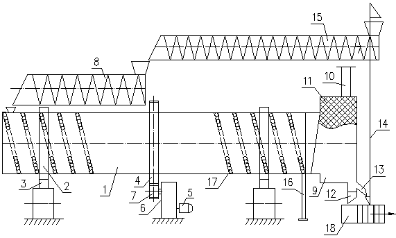 Aqueous gypsum drying and calcining device and process
