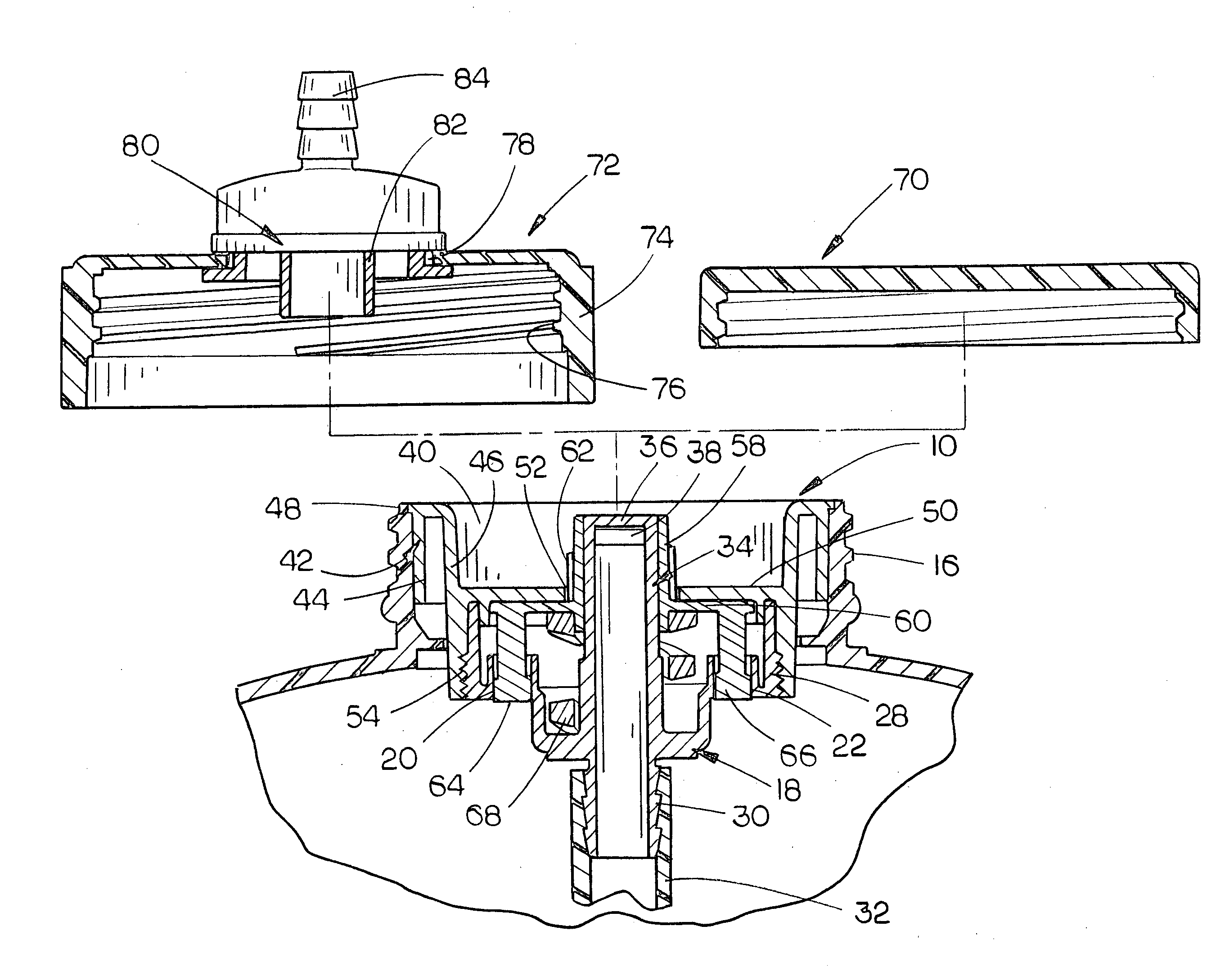 Closed loop dispensing system with mechanical venting means